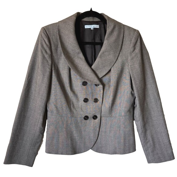 Antonio Melani Jackets & Blazers - Antonio Melani Blazer Jacket 8 Lined Gray Double Breasted Career Business‎